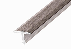 Порог (стык) Русский профиль Т-образный декорированный, 13*2700 мм, Дуб дымчатый